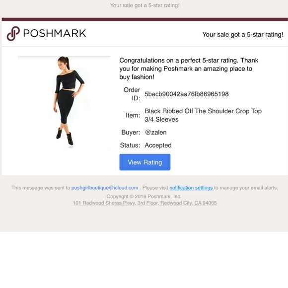 Black Ribbed Off The Shoulder Crop Top 3/4 Sleeves - Picture 2 of 4